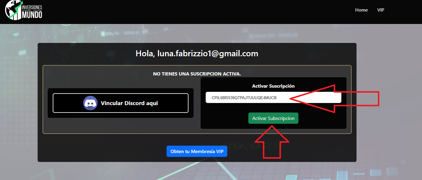 Activar suscripción